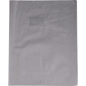 Calligraphe 72513C Un Protège-Cahier Grain Cuir Gris - 24x32 cm