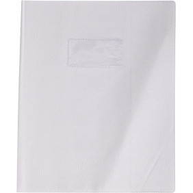 Calligraphe 72114C Un Protège-Cahier Grain Cuir Blanc - 17x22 cm