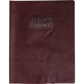 Calligraphe 72112C Un Protège-Cahier Grain Cuir Brun - 17x22 cm