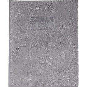 Calligraphe 72113C Un Protège-Cahier Grain Cuir Gris - 17x22 cm