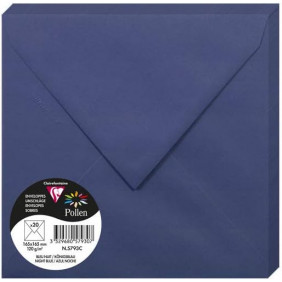 Enveloppe Gommée - Paquet de 20 - Bleu nuit - 16.5 x 16.5 - 120G