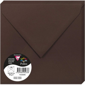 Enveloppe Gommée - Paquet de 20 - Cacao - 16.5 x 16.5 - 120G