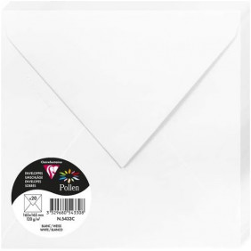 Enveloppe Gommée - Paquet de 20 - Blanc - 16.5 x 16.5 - 120G