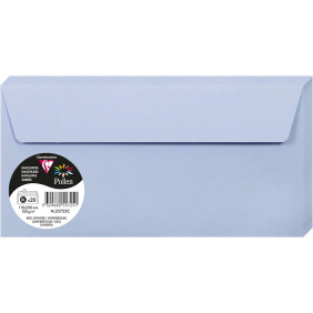 Enveloppe Adhésive - Paquet de 20 - Bleu Lavande - 11 x 22 - 120G