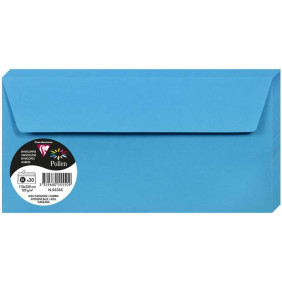 Enveloppe Adhésive - Paquet de 20 - Bleu Turquoise - 11 x 22 - 120G