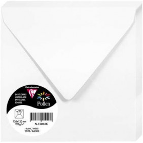 Enveloppe Gommée - Paquet de 20 - Blanc - 12 x 12 - 120G