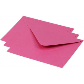 Enveloppe Gommée - Paquet de 20 - Rose Fuchsia - 12.5 x 13.8 - 120G