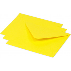 Enveloppe Gommée - Paquet de 20 - Jaune Soleil - 12.5 x 13.8 - 120G