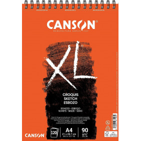 Canson Album 120 feuilles - spiralé petit côté - A4 90g