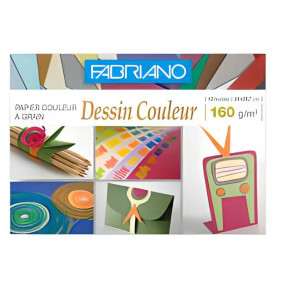 FABRIANO papier couleur - 12 feuilles de papier - 160 g - 21 x 29.7 cm