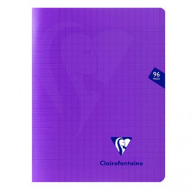Cahier pique 'mimesys' polypro A4+ (24x32cm) grand carreaux (séyès) - 48p (violet)