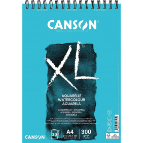 CANSON XL Aquarelle - Album spiralé 30 feuilles - A4 - 300g - Blanc