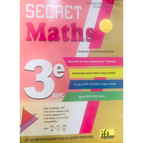Secret maths 3ème - résumés cours + exos