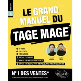 Le Grand Manuel du TAGE MAGE - 18 tests, 200 fiches, 2400 vidéos - Grand Format Edition 2024