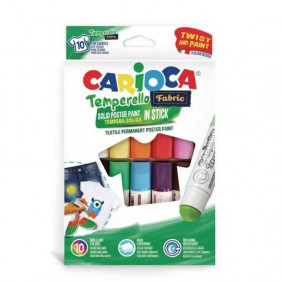 Carioca - Peinture Temperello Fabric 10 pcs - Multicolore