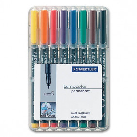 Staedtler - Box 8 Feutres Permanents - Pointe Fine 0.4 mm - Assortis