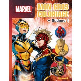Mon gros coloriage Marvel - Avec des stickers - Album - Dès 4 ans