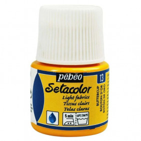 Pébéo Setacolor Buttercup - Peinture Tissus Clairs - Bouton d'Or - 45 ml