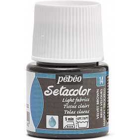 Pébéo Setacolor Buttercup - Peinture Tissus Clairs - Marron Velours - 45 ml