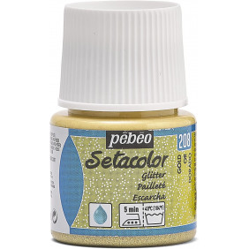 Pébéo Setacolor Buttercup - Peinture Tissus Clairs - Pailletés Or - 45 ml