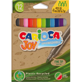 Carioca Eco 12 feutres coloris assortis