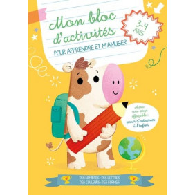 Mon bloc d'activités pour apprendre et s'amuser La vache - Album - Dès 3 ans