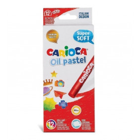 Carioca pastels à l'huile, boîte de 12 pièces en couleurs assorties
