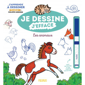 Les animaux - Avec 1 feutre & son tampon qui efface ! - Album - Dès 3 ans