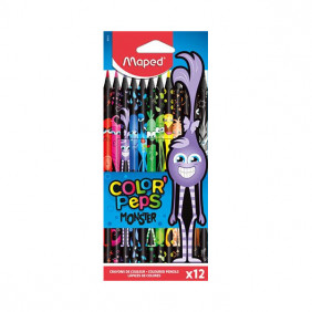 12 crayons de couleur - Assortiment - Color'Peps Monster - Maped
