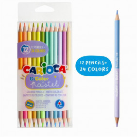 Crayons De Couleur Pastel Bicolor 12 Pièces