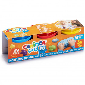 Carioca Baby DO Pâte à Modeler, Set de 3 Couleurs, pour Enfants à Partir de 12 Mois