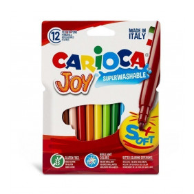 Carioca marqueurs Joy fine et block 2.6mm avec encre super lavable, 12 pièces