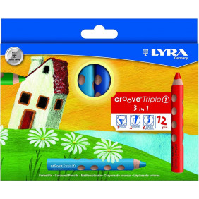Boîte de 12 crayons de couleur Groove Triple 1 - Lyra