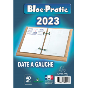 Exacompta - 31112E - 1 Bloc-Pratic Date à Gauche - Janvier à Décembre 2023