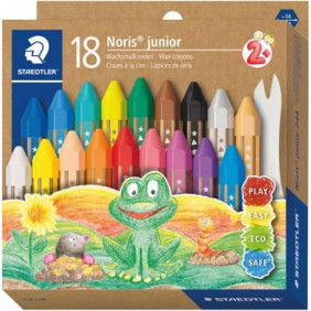 Craies Cire Noris Junior - Staedtler - Étui carton - 18 craies