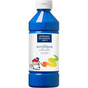 Acrylique Liquide Essentiel  - ‎Lefranc Bourgeois - 500ml - Bleu Primaire - Dès 3 ans