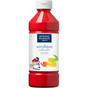 Acrylique Liquide Essentiel  - ‎Lefranc Bourgeois - 500ml - Rouge primaire - Dès 3 ans