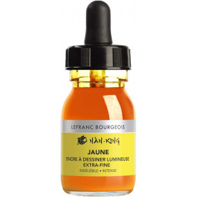 Flacon Encre De Couleur Indélébile - Lefranc Bourgeois - Jaune - 30ml