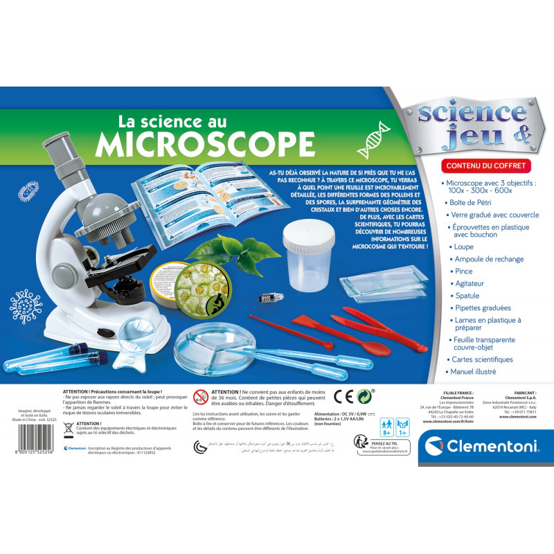 Microscope pour enfant - Jeux d'expériences scientifiques - Dès 8 ans