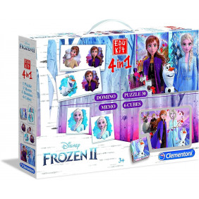 Ensemble de jeu Edukit 4 en 1 - La Reine des Neiges 2 - Clementoni - Dès 3 ans