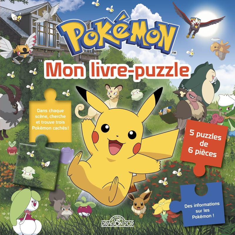 Mon livre puzzle Pokémon - 5 puzzles de 6 pièces - Dès 6 ans - Album