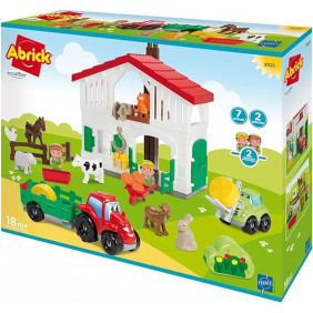 Jouets Ecoiffier - 3021 - La Ferme Abrick  Jeu de Construction pour Enfants - Dès 18 Mois