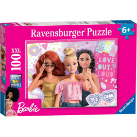 Puzzle Enfant - Toujours voir le bon côté / Barbie - Ravensburger - 100 pièces - Dès 6 ans