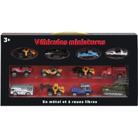 Coffret de 12 véhicules miniatures - Assorti - Multicolore - Dès 3 ans