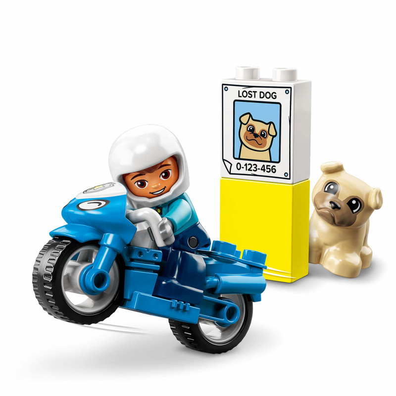 LEGO 10967 Duplo La Moto De Police, Jouet pour Les Enfants de 2 Ans et Plus