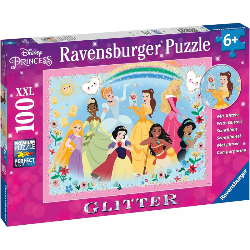 Puzzle 100 pièces XXL - Fortes, belles et courageuses / Disney Princesses -  Dès 6 ans