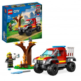 LEGO 60393 City Sauvetage en Tout-Terrain des Pompiers, Garçons et Filles de 5 Ans