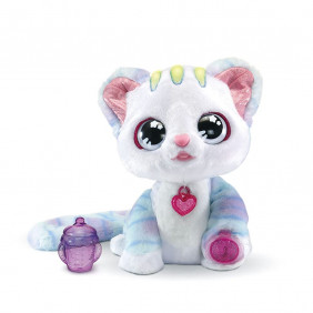 VTech - Ruby, Mon Chat Paillettes Magiques, Peluche Interactive – Dés 3 Ans - Version FR