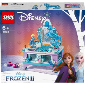 Disney princess la boîte à bijoux d’Elsa, jeu de construction avec une mini-poupée elsa et un nokk - 300 pièces - 6+