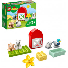 LEGO 10949 duplo town les animaux de la ferme jouet pour les bébés de 2 ans et plus, avec des figurines animaux de la ferme
